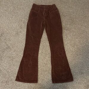 Lucky Brand Chocolate Corduroy Flare Pants